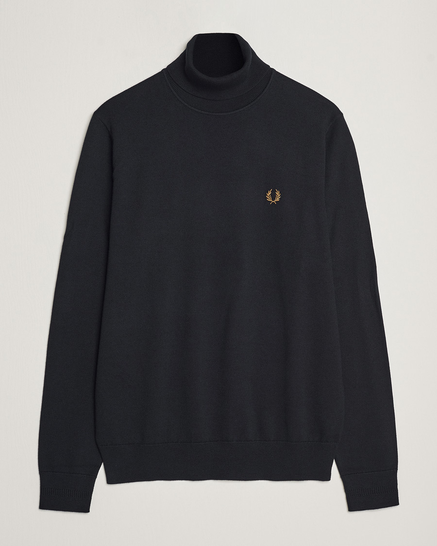 Herre | Gensere | Fred Perry | Knitted Rollneck Jumper Navy