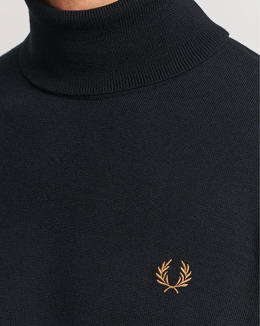 Herre | Gensere | Fred Perry | Knitted Rollneck Jumper Navy