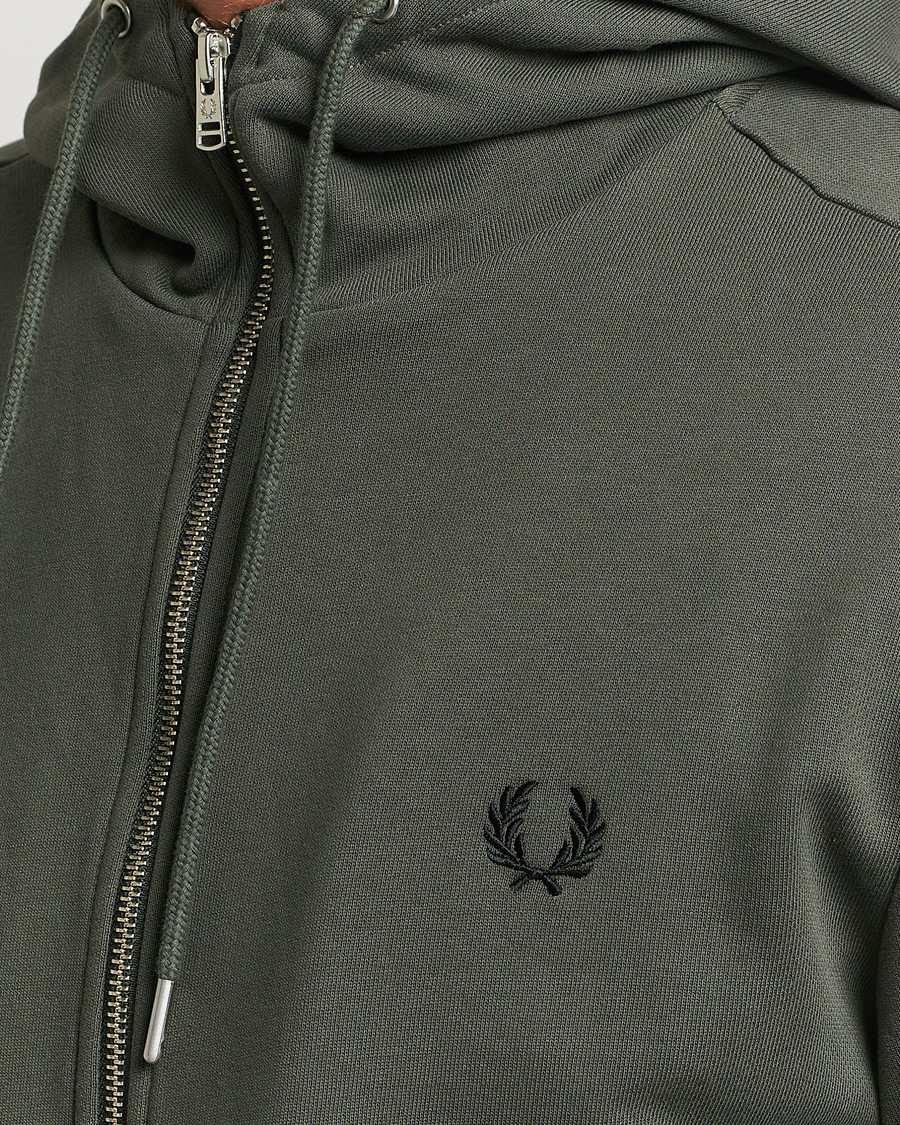 Herre | Gensere | Fred Perry | Hooded Zip Sweatshirt Field Green