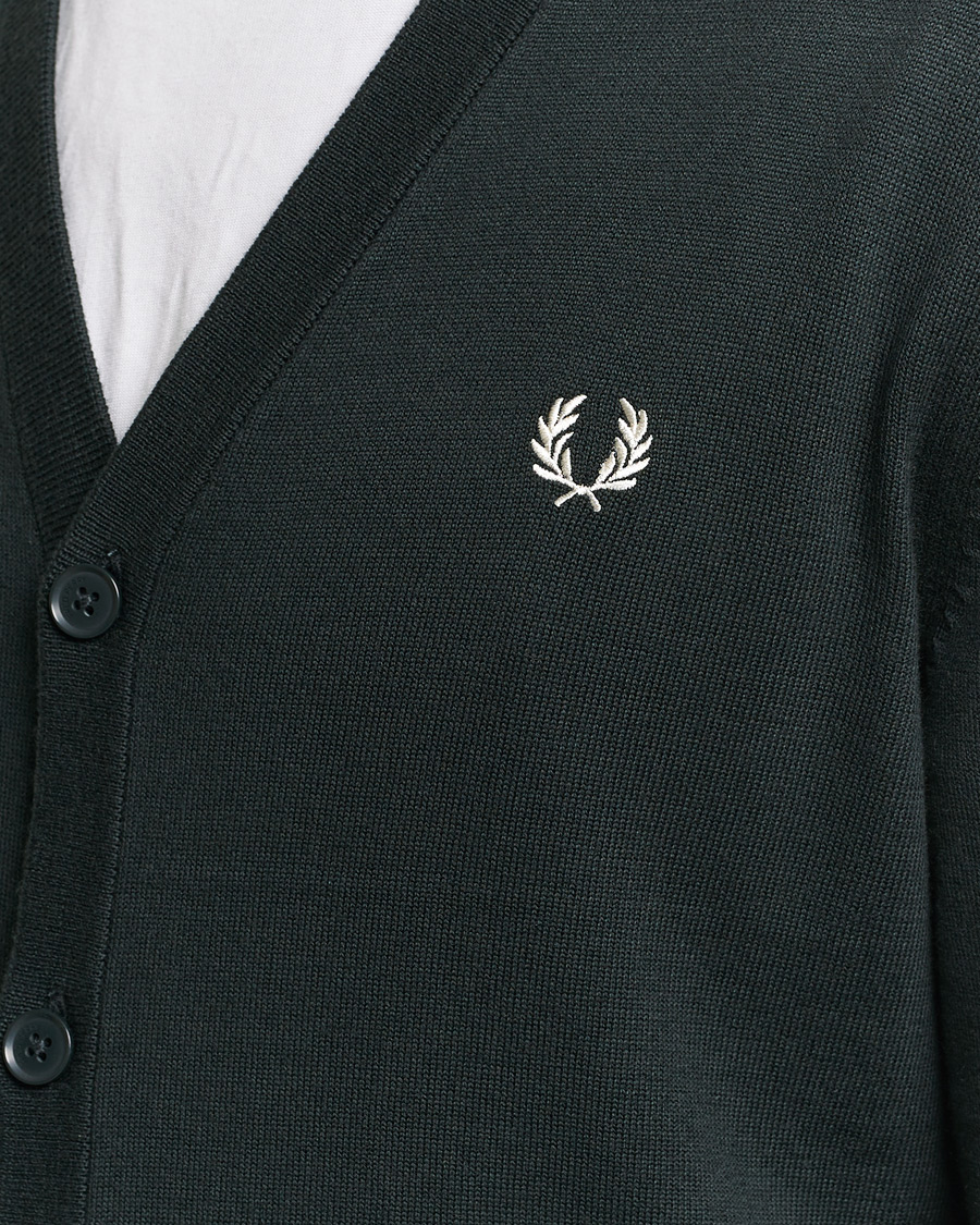 Herre | Gensere | Fred Perry | Knitted Cardigan Night Green
