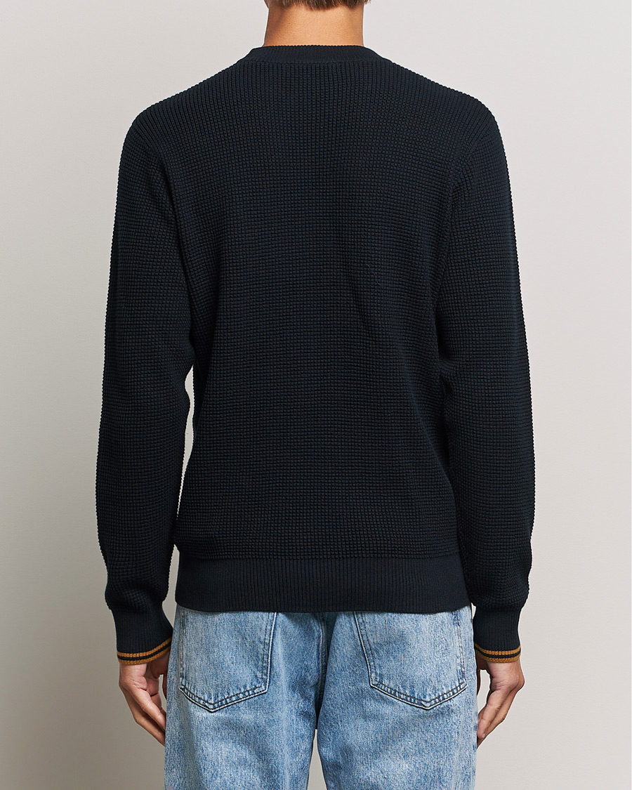Herre | Gensere | Fred Perry | Waffle Stitch Jumper Navy