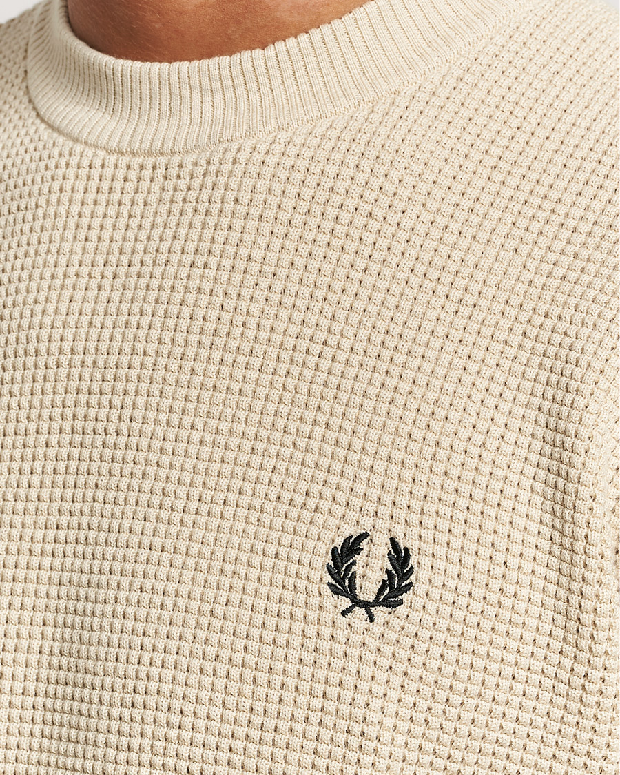 Herre | Gensere | Fred Perry | Waffle Stitch Jumper Oatmeal