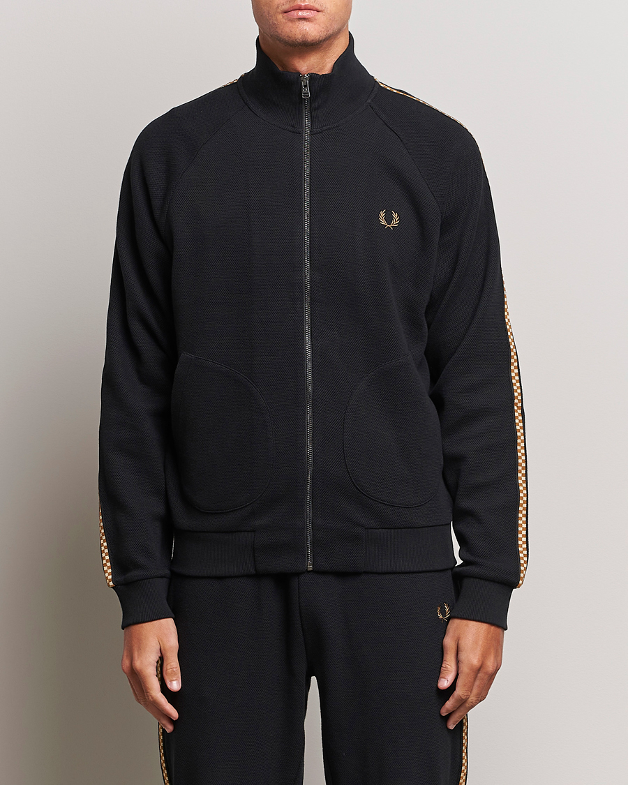 Herre | Fred Perry | Fred Perry | Checkboard Taped Zip Through Jacket Black