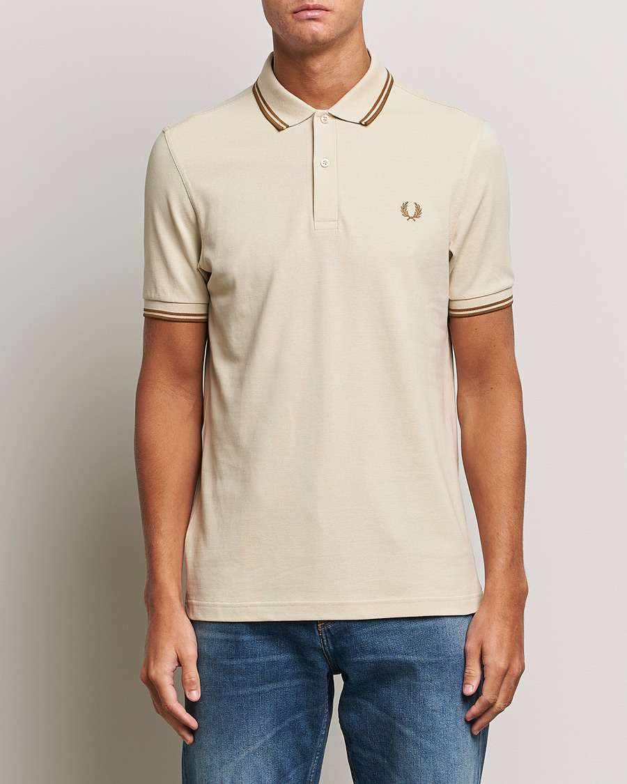 Herre |  | Fred Perry | Twin Tipped Polo Shirt Oatmeal