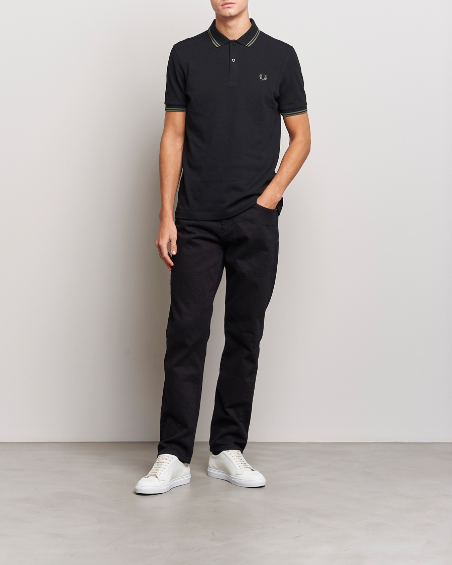 Herre | Pikéer | Fred Perry | Twin Tipped Polo Shirt Black