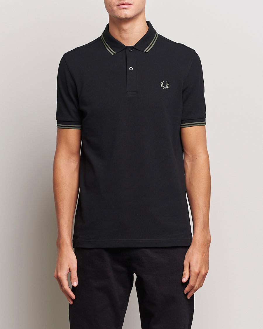 Herre | Pikéer | Fred Perry | Twin Tipped Polo Shirt Black