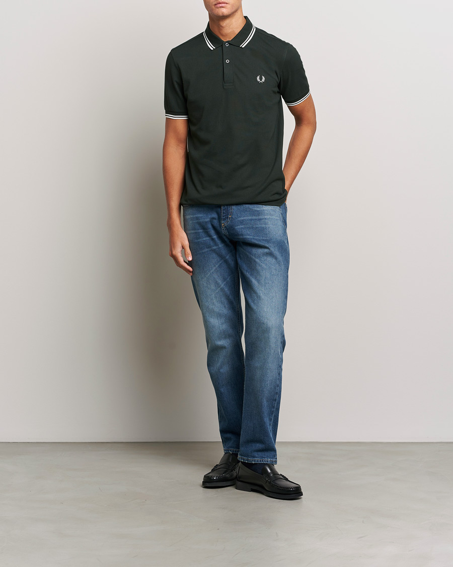 Herre | Pikéer | Fred Perry | Twin Tipped Polo Shirt Night Green
