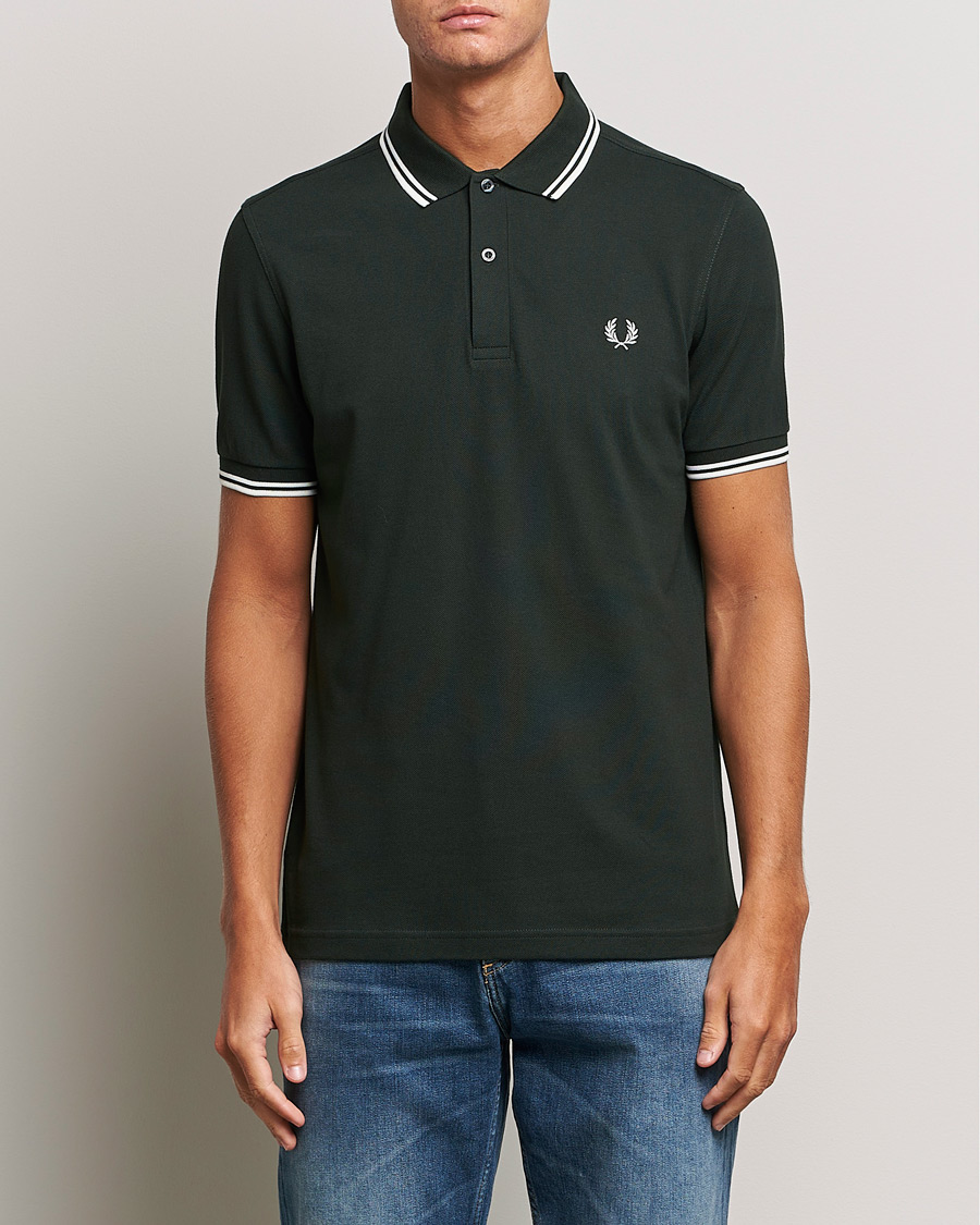 Herre |  | Fred Perry | Twin Tipped Polo Shirt Night Green
