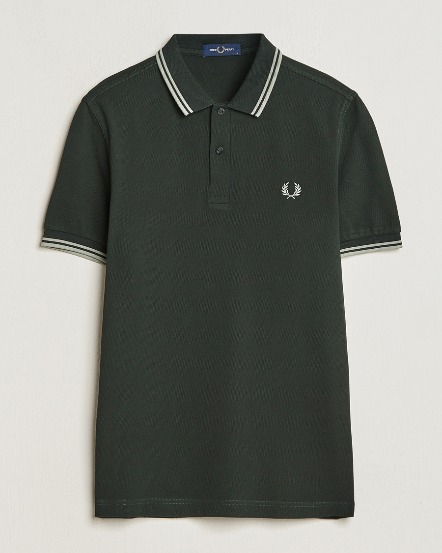 Herre | Pikéer | Fred Perry | Twin Tipped Polo Shirt Night Green