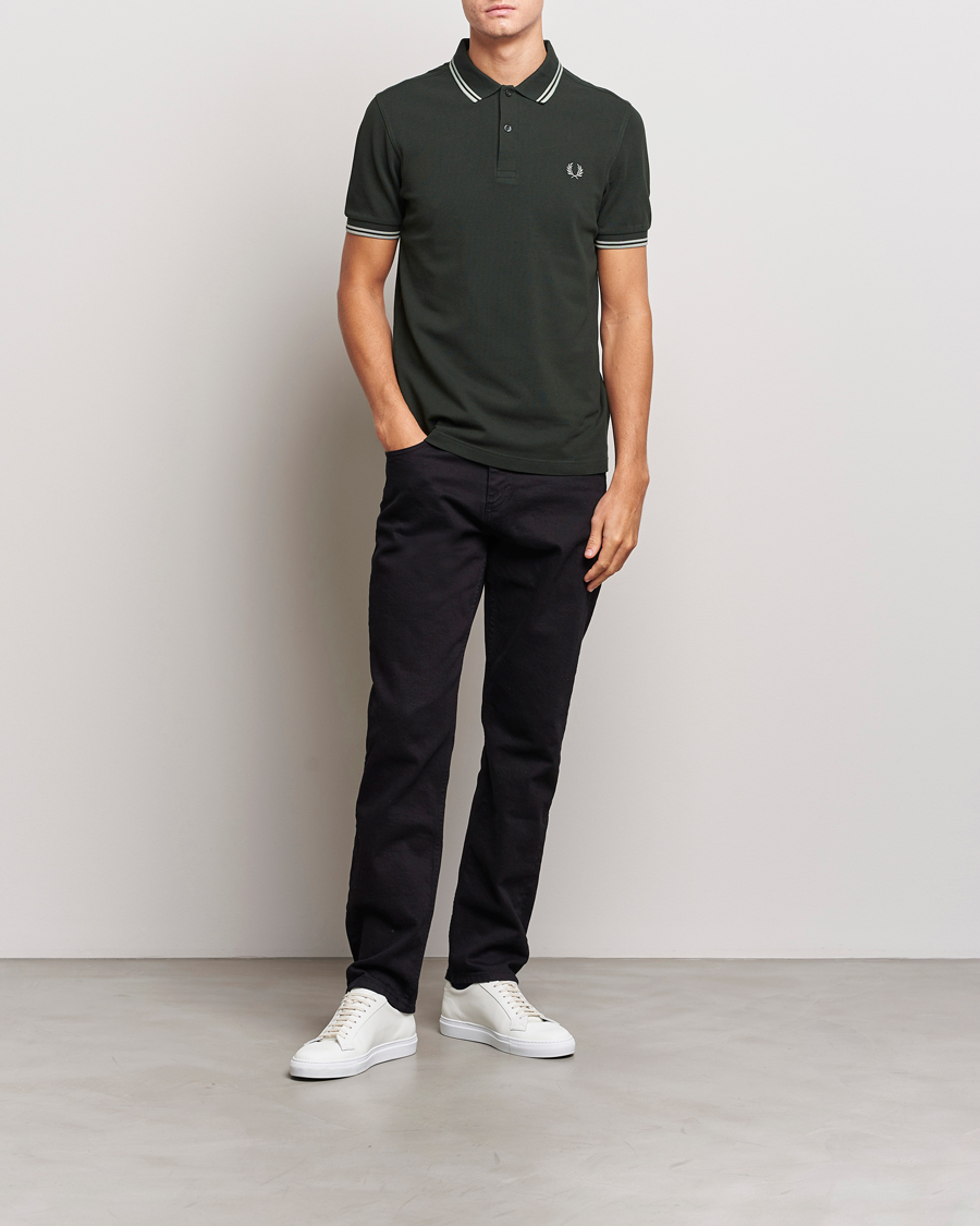 Herre | Pikéer | Fred Perry | Twin Tipped Polo Shirt Night Green