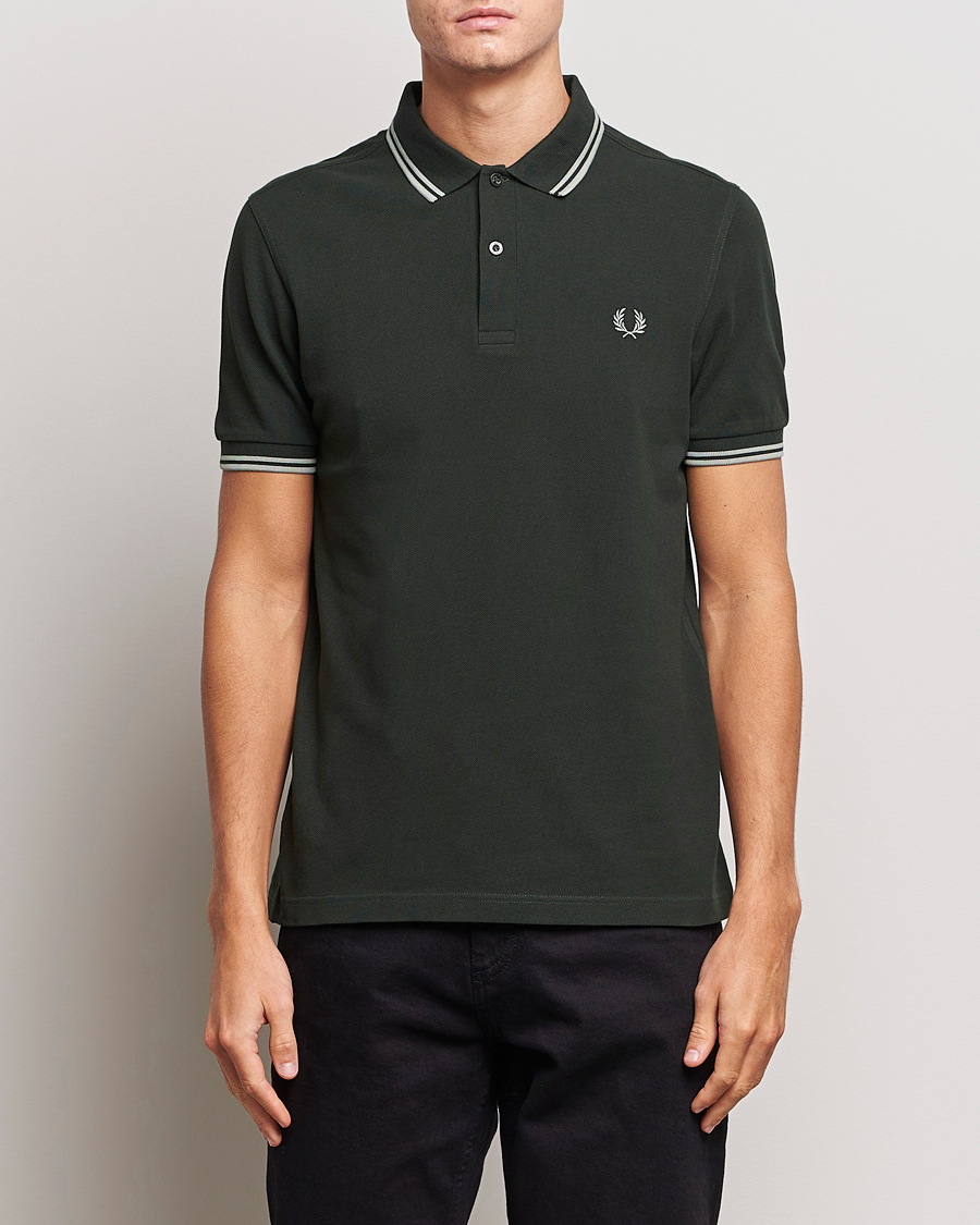 Herre |  | Fred Perry | Twin Tipped Polo Shirt Night Green