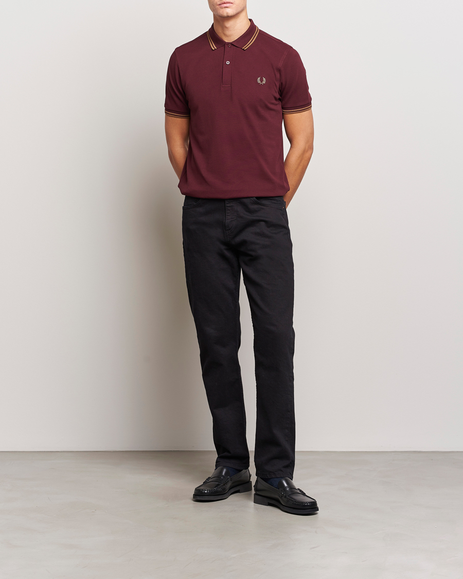 Herre | Pikéer | Fred Perry | Twin Tipped Polo Shirt Oxblood
