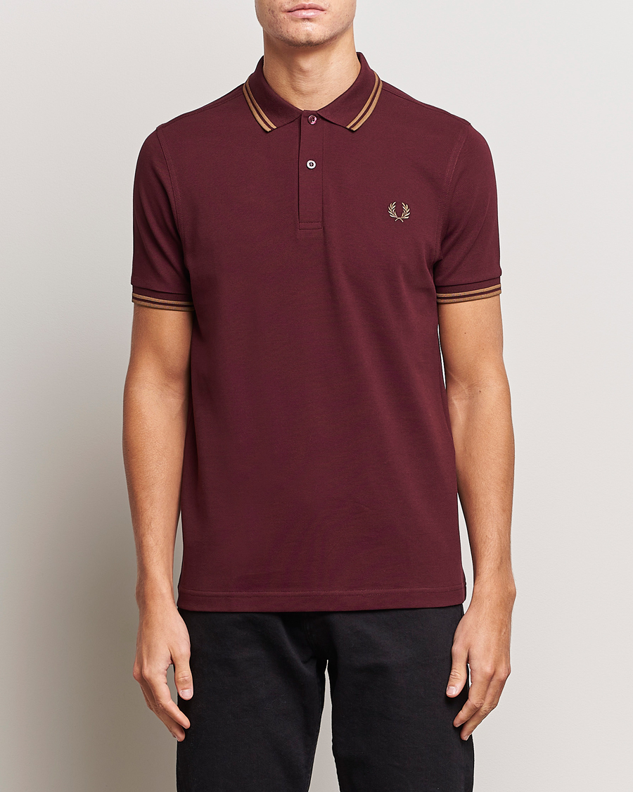 Herre | Pikéer | Fred Perry | Twin Tipped Polo Shirt Oxblood