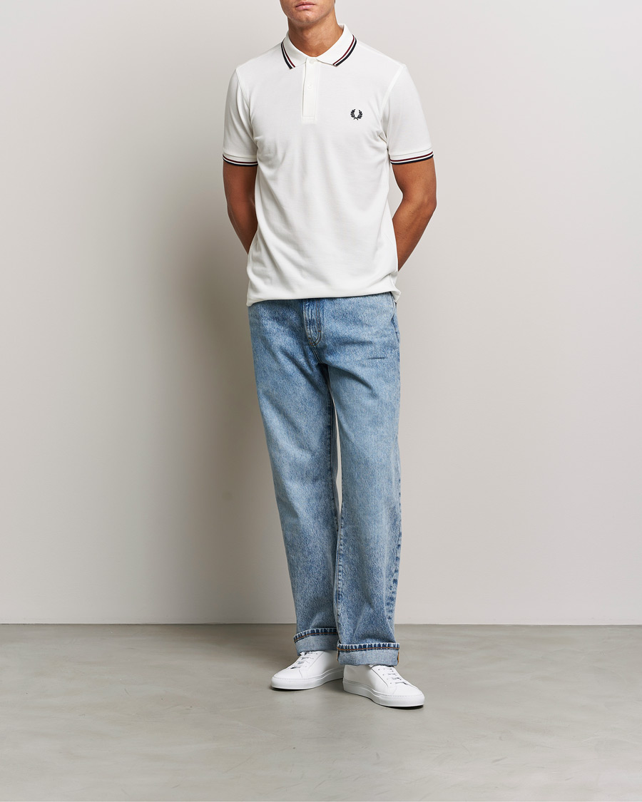 Herre | Pikéer | Fred Perry | Twin Tipped Polo Shirt Snow White