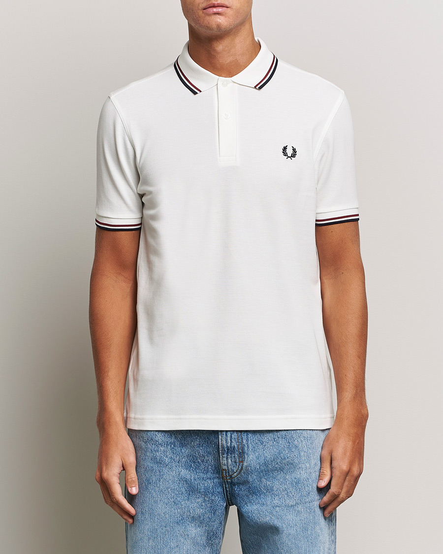 Herre | Pikéer | Fred Perry | Twin Tipped Polo Shirt Snow White