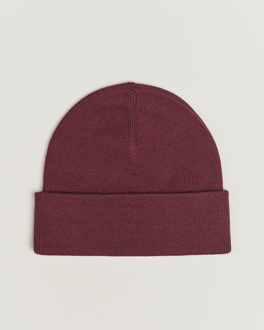 Herre | Fred Perry Merino Wool Beanie Oxblood | Fred Perry | Merino Wool Beanie Oxblood