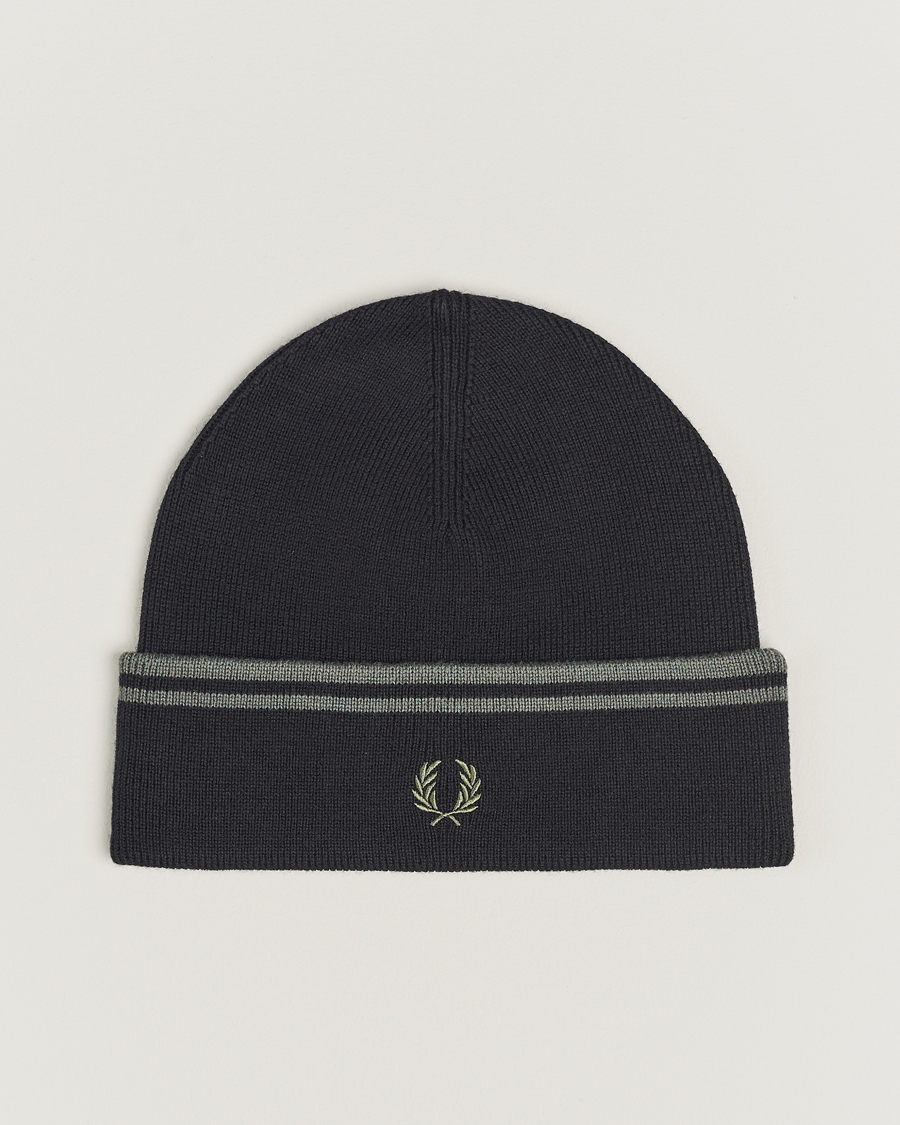 Herre | Fred Perry Twin Tipped Merino Beanie Black | Fred Perry | Twin Tipped Merino Beanie Black