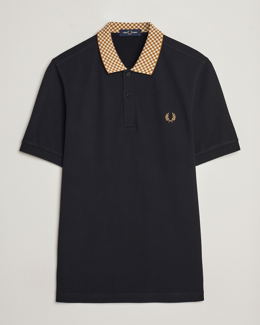 Herre | Fred Perry | Fred Perry | Checkboard Collar Polo Black