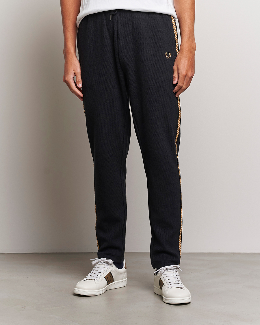 Herre | Bukser | Fred Perry | Checkboard Taped Taped Trackpant Black