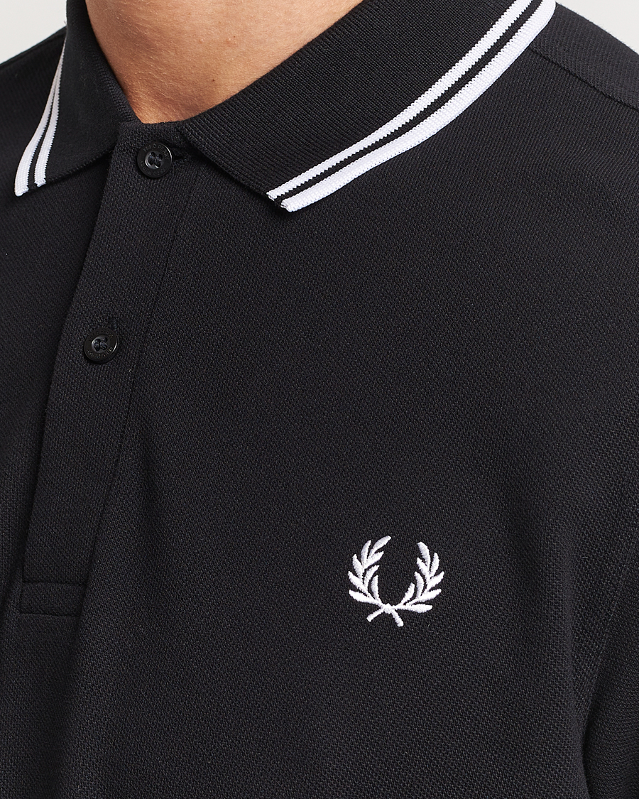 Herre | Pikéer | Fred Perry | Long Sleeve Twin Tipped Shirt Black