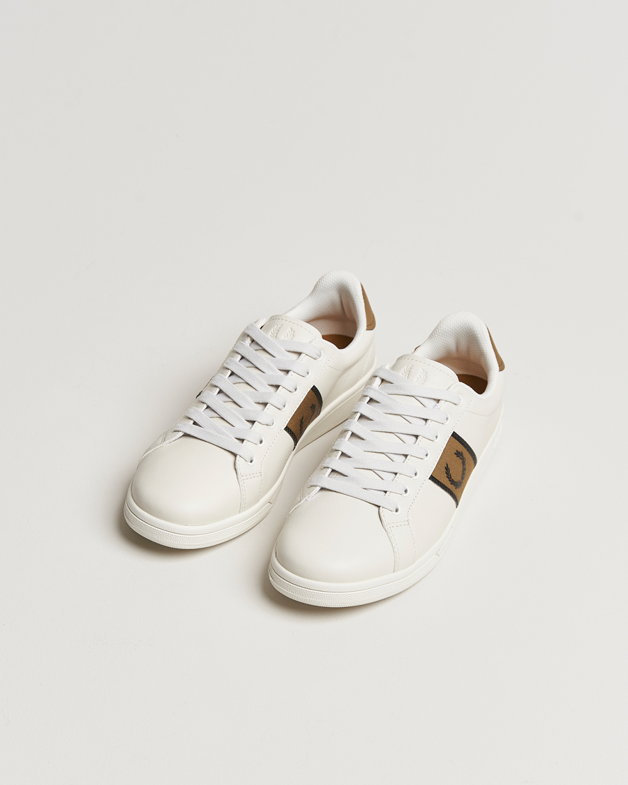 Herre | | Fred Perry | B721 Leather Sneaker White/Porcelin Black