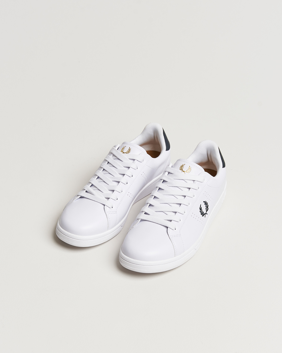 Herre | Sneakers | Fred Perry | B721 Leather Sneakers White/Navy