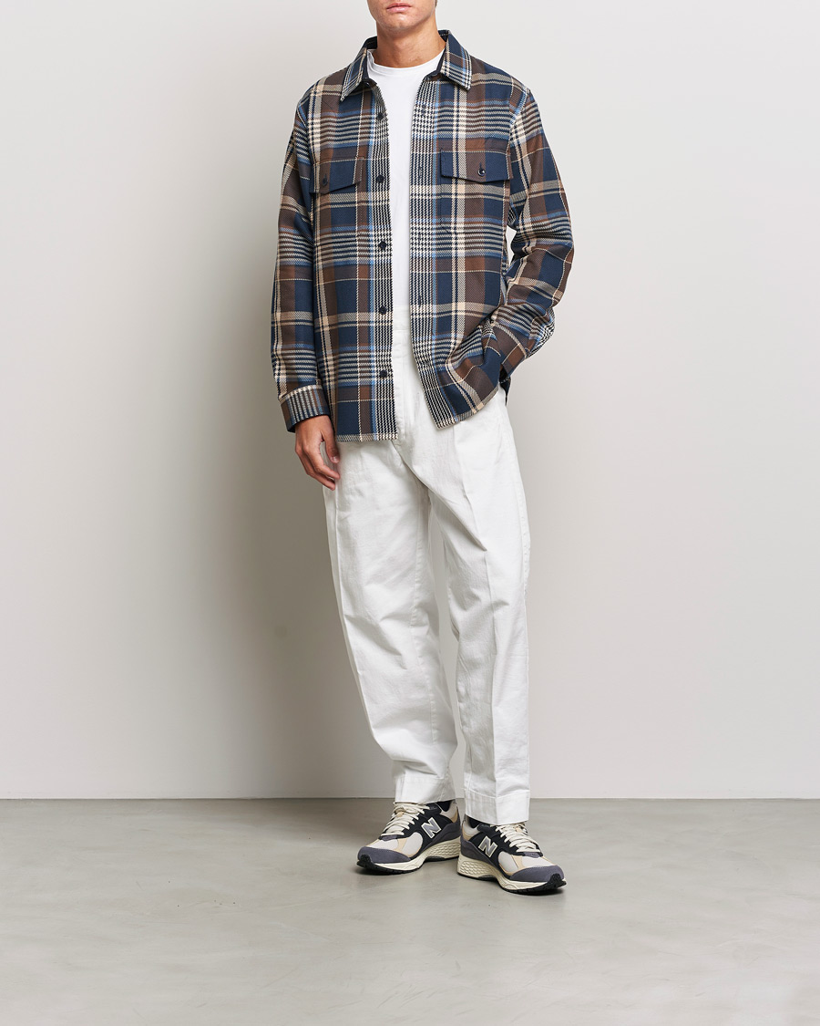 Herre | Skjorter | GANT | Heavy Twill Checked Overshirt Marine