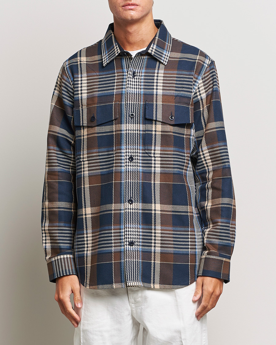 Herre | Skjorter | GANT | Heavy Twill Checked Overshirt Marine