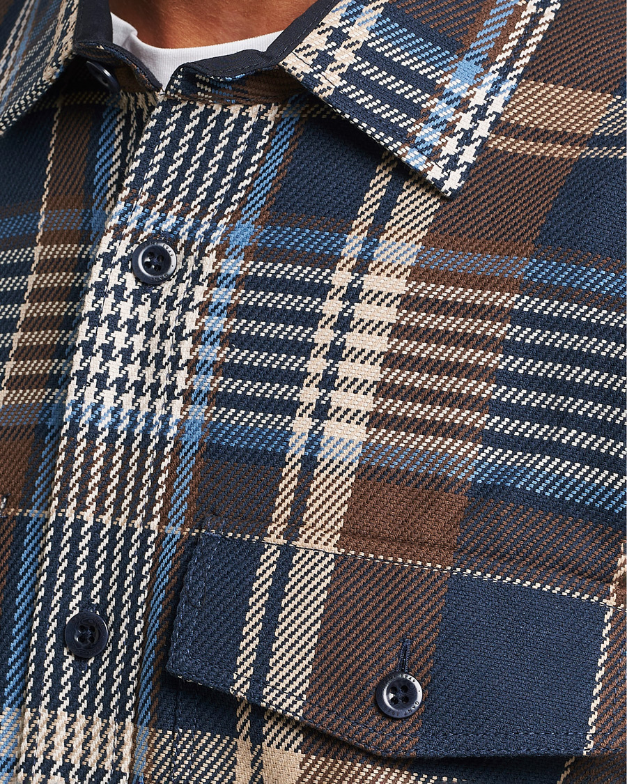 Herre | Skjorter | GANT | Heavy Twill Checked Overshirt Marine