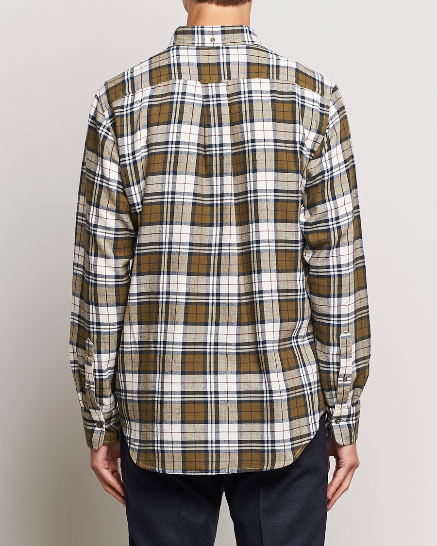 Herre | Skjorter | GANT | Regular Fit Flannel Checked Shirt Dark Cactus