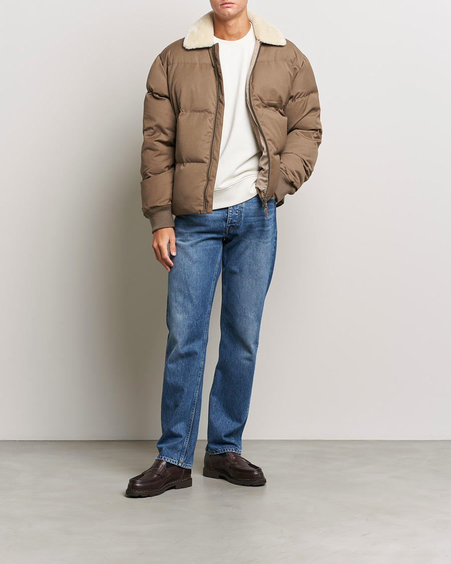 Herre | Jakker | GANT | Padded Flannel Puffer Jacket Desert Brown