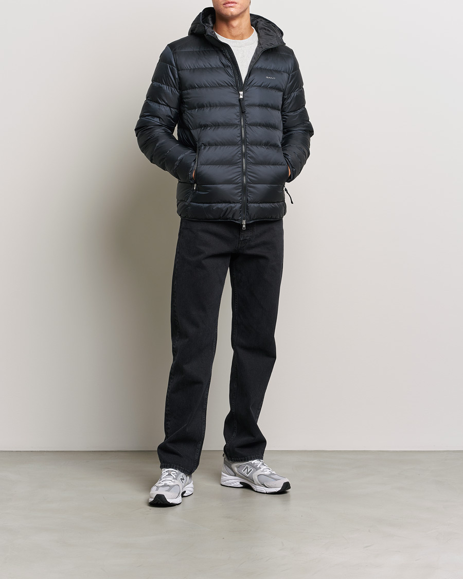 Herre | Jakker | GANT | Light Down Hooded Jacket Black