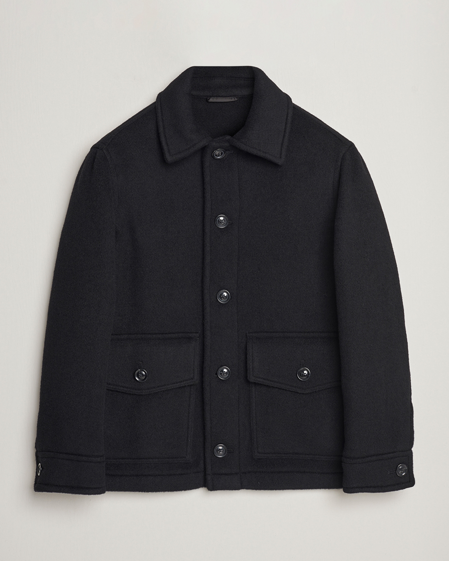 Herre | Jakker | GANT | Short Wool Jacket Black