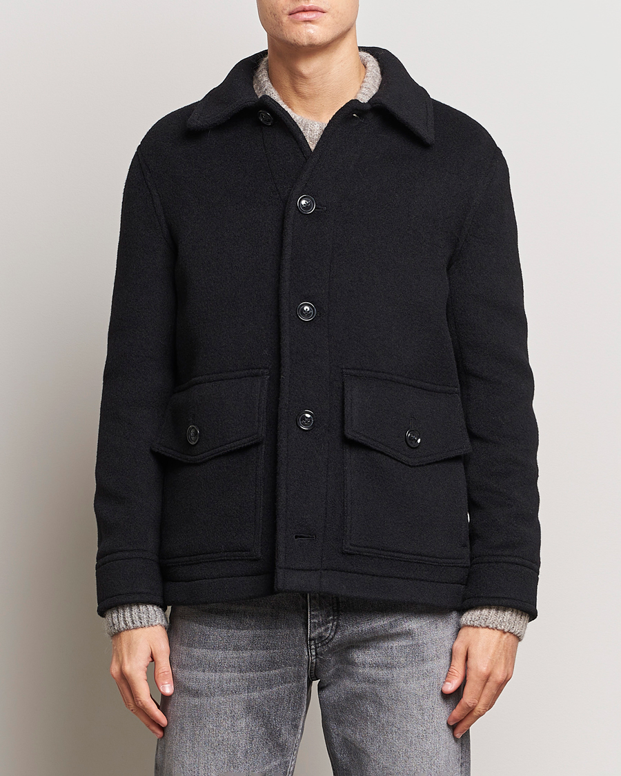 Herre | Jakker | GANT | Short Wool Jacket Black
