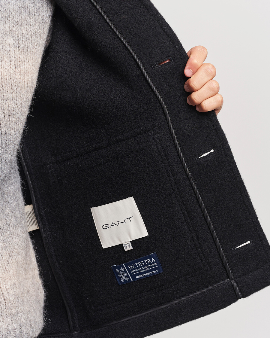 Herre | Jakker | GANT | Short Wool Jacket Black