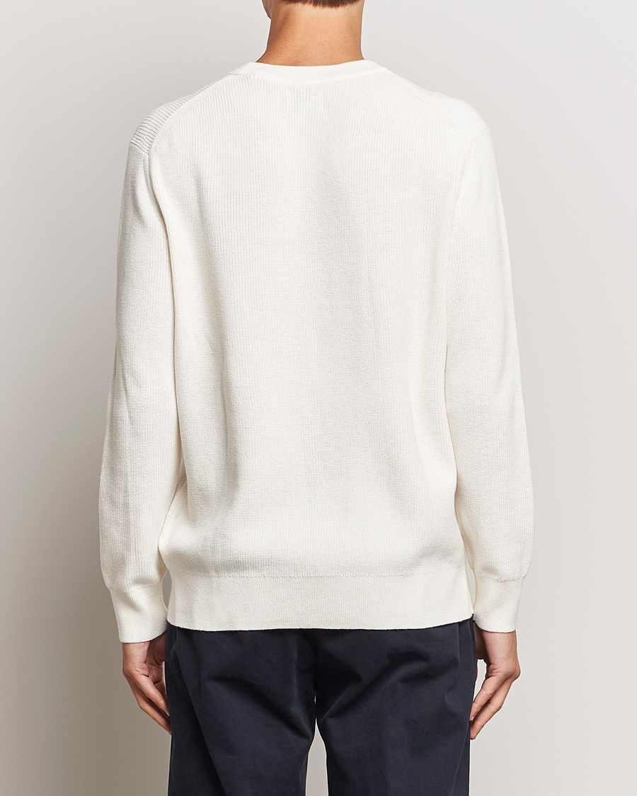 Herre | Gensere | GANT | Cotton/Wool Rib Knitted Crew Neck Cream
