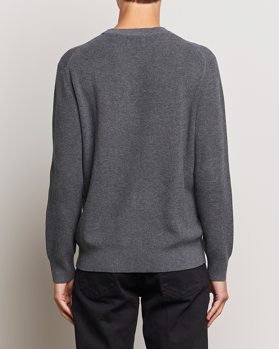 Herre | Gensere | GANT | Cotton/Wool Rib Knitted Crew Neck Antrachite Melange