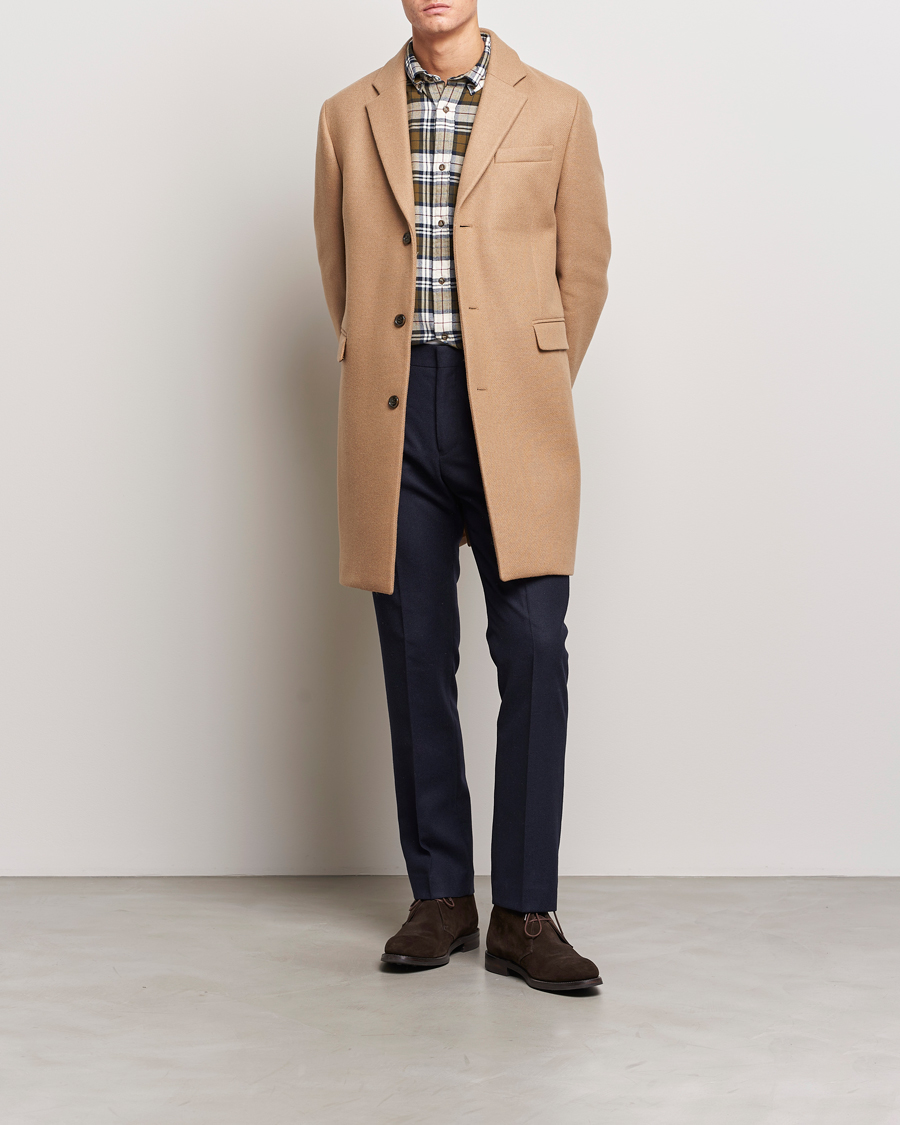 Herre | Jakker | GANT | Tailored Wool Coat Mustard Beige
