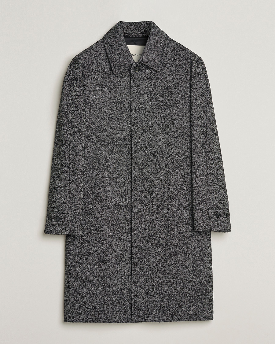 Herre | Jakker | GANT | Relaxed Fit Wool Coat Ebony Black