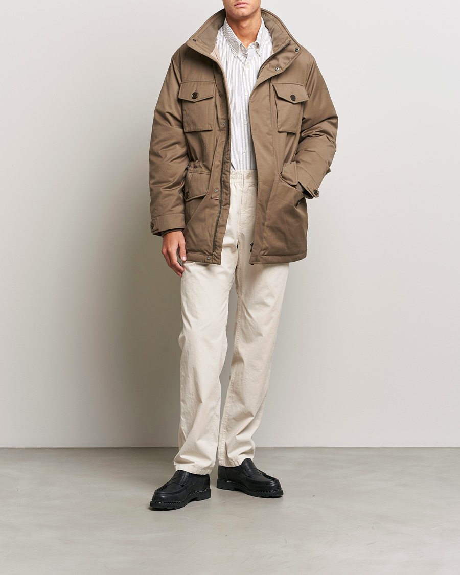 Herre | Jakker | GANT | Flannel Padded Field jacket Desert Brown
