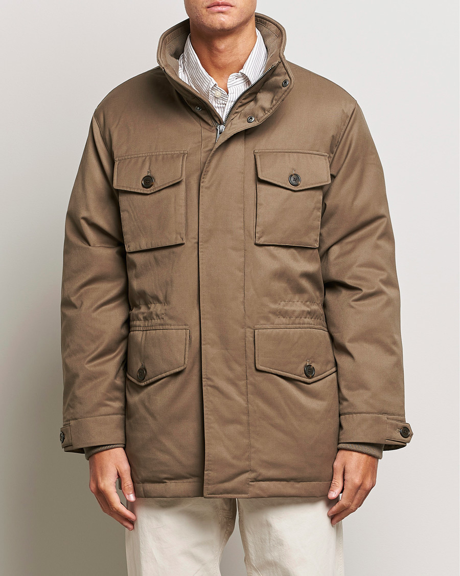 Herre |  | GANT | Flannel Padded Field jacket Desert Brown