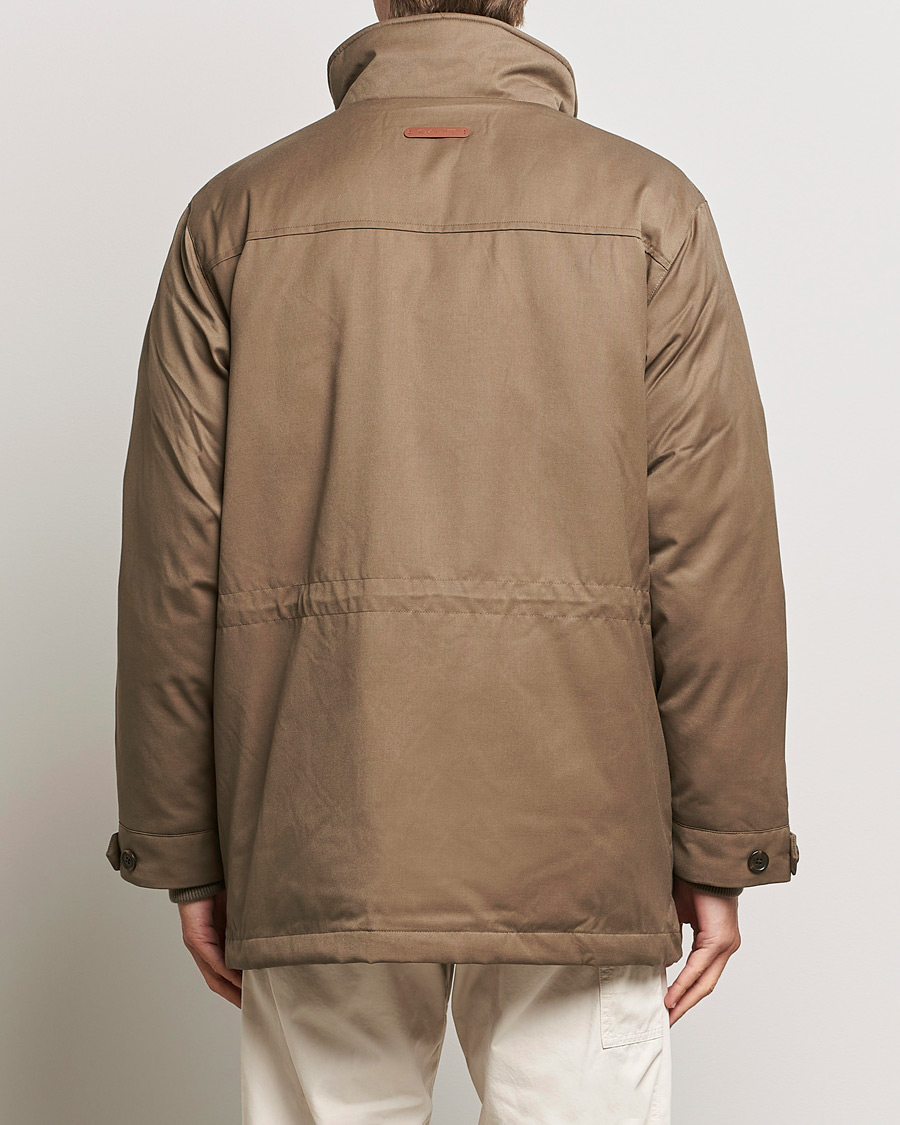 Herre | Jakker | GANT | Flannel Padded Field jacket Desert Brown