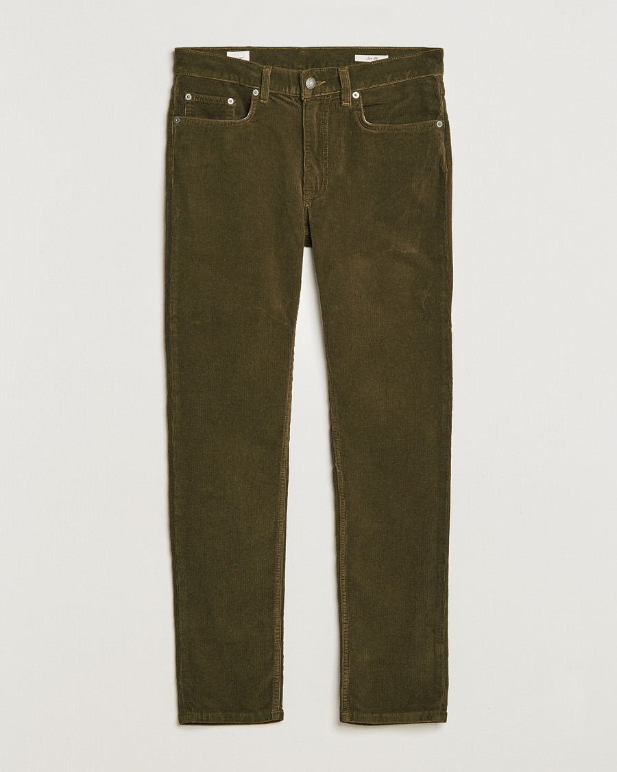 Herre | Bukser | GANT | Cord 5-Pocket Jeans Dark Cactus