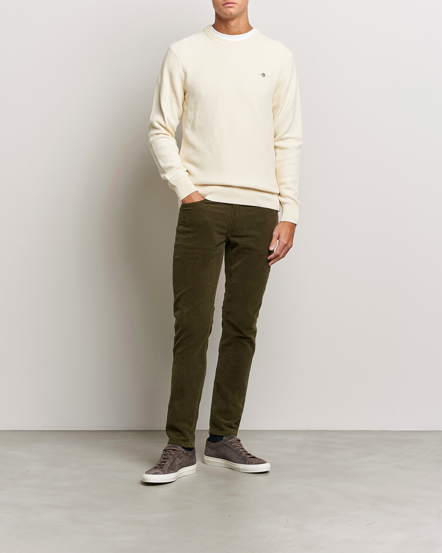 Herre | Bukser | GANT | Cord 5-Pocket Jeans Dark Cactus