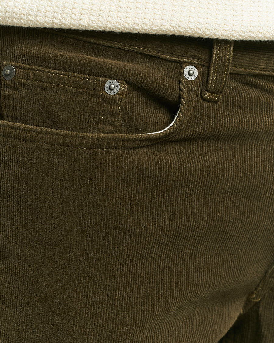 Herre | Bukser | GANT | Cord 5-Pocket Jeans Dark Cactus