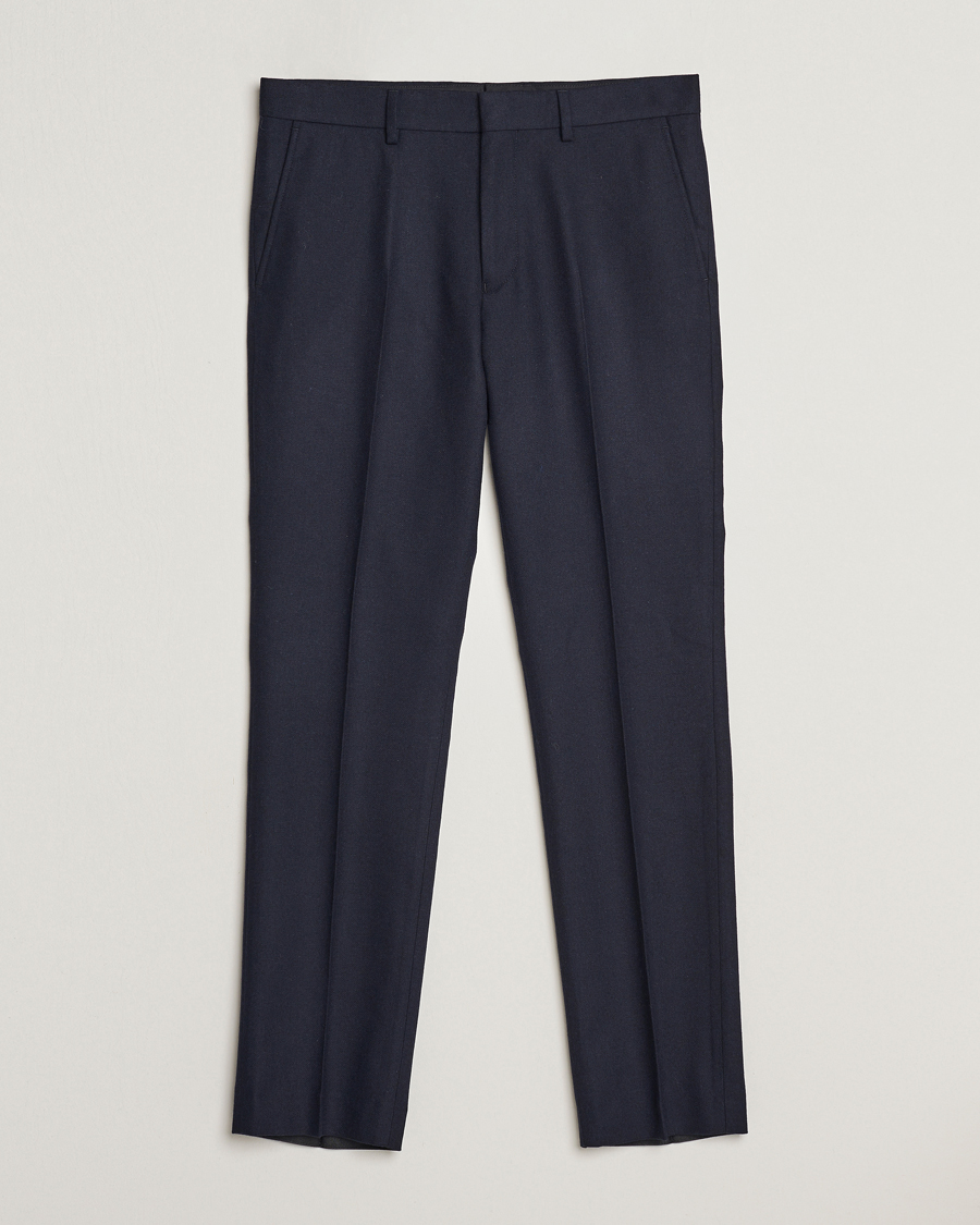 Herre | Bukser | Gant | Slim Flannel Pants Evening Blue