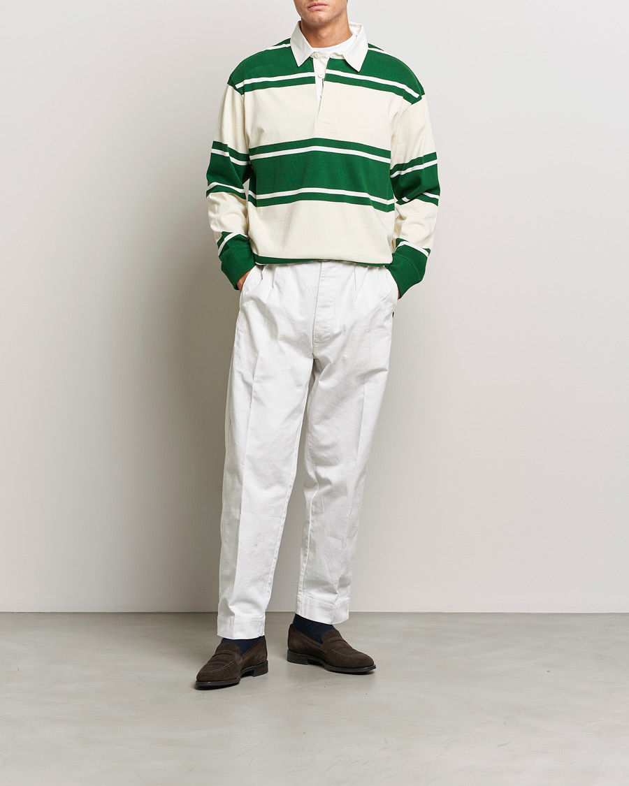 Herre | Gensere | GANT | Striped Heavy Rugger Strong Green