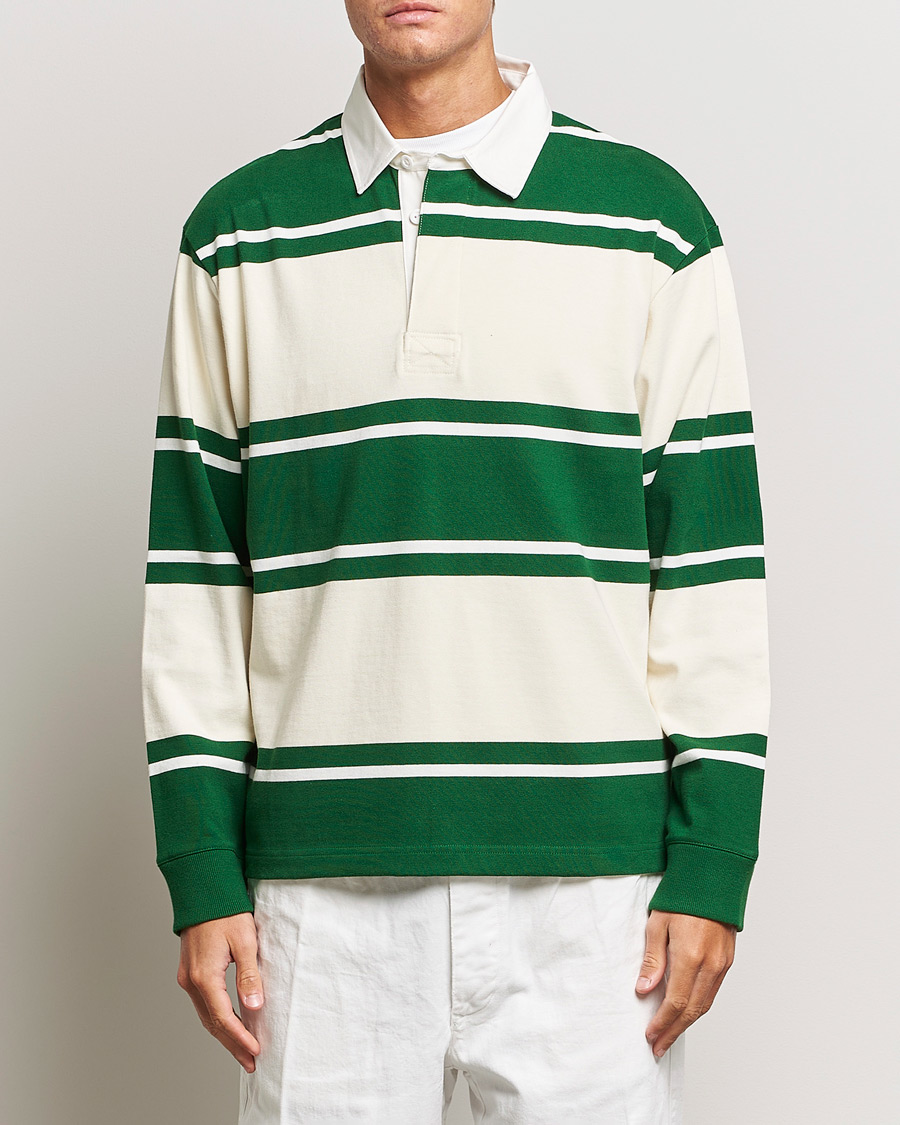 Herre | Rugbygensere | GANT | Striped Heavy Rugger Strong Green
