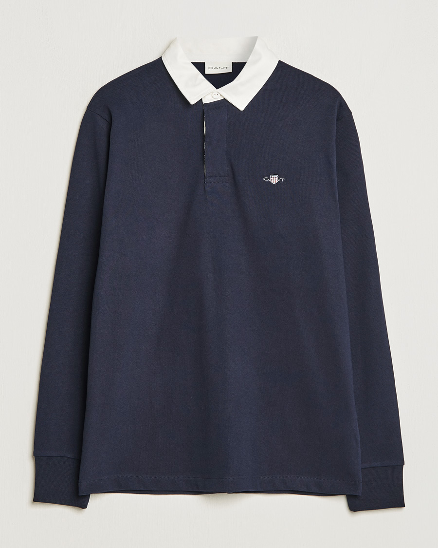 Herre | Gensere | GANT | Reg Shield Heavy Rugger Evening Blue