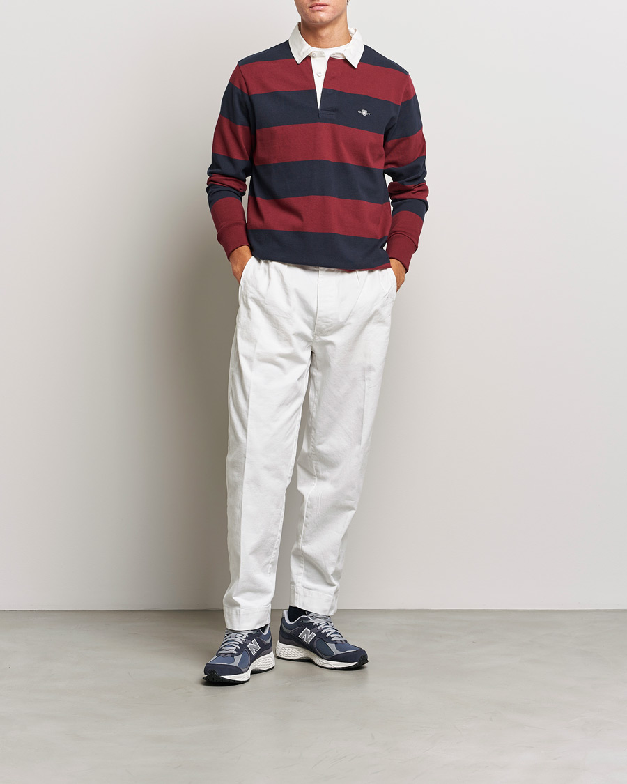 Herre | Gensere | GANT | Original Barstripe Heavy Rugger Plumped Red